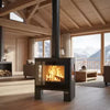 Panorama-Holzofen Shiva mit 3 Scheiben – 10 kW